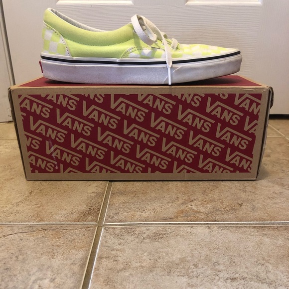 Era Lime Green Checkerboard Vans - Picture 3 of 4